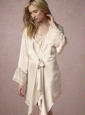 Band Of Gypsies XS/S Lace Crochet Duster Boho Festival Western Chic Ivory Nighty