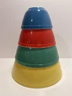 Vintage Pyrex, Set of 4, Primary Colors Nesting Mixing Bowls 401, 402, 403, 404