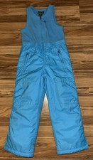 LL BEAN Fleece Snow Bibs Youth 6-7 Blue Upper Mogul Jumper Snow pants Overalls