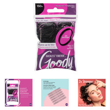 Polyband Hair Ties Women Elastic Hair Accessories Black 150 Count for Fine Hair