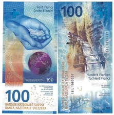 Switzerland 100 Francs 2018 UNC "Studer/Zurbruegg"