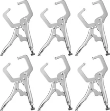 Yexiya 6 Pcs 6 Inch Locking C Clamp Original Lock Regular Tips Plain... 
