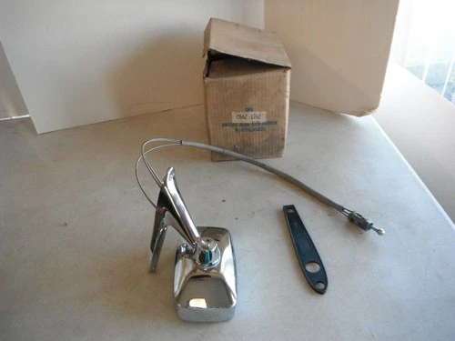 1969-1970 Ford Galaxie LH Outside Remote Control Mirror, NOS C9AZ-17682-A XL LTD