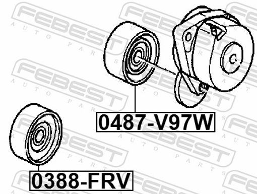Fits FEBEST 0388-FRV PULLEY IDLER
