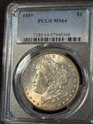 1889  Morgan Dollar PCGS MS 64 .  very original coin!
