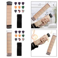 Pocket Guitar with Storage Bag Chord Trainer Guitar Learning Practice Neck