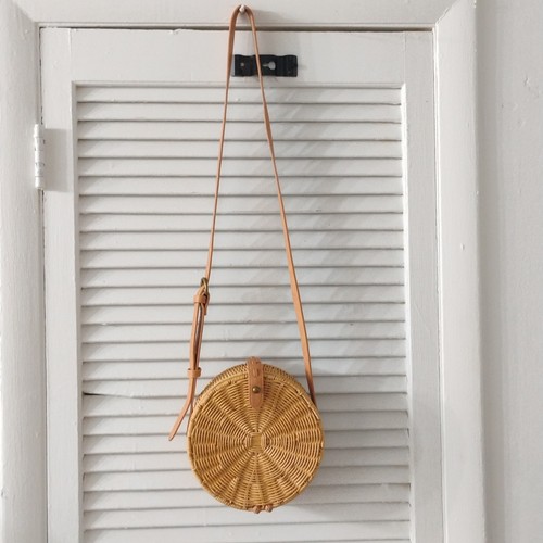 Straw Rattan Circle Crossbody Bag - Universal Thread™. I