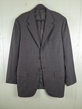 Corneliani Blazer Men EU56L 2XL Gray Plaid Wool Made Italy Super 120s Extra Fine