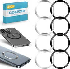 8 Pcs Universal Ring Magnet Sticker, Ultra-Thin Magnetic Adapter for Wireless Ch
