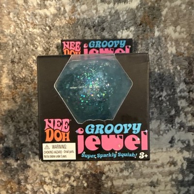 RARE - Authentic NIB Schylling BLUE Groovy Jewel Nee Doh Diamond Glitter Needoh