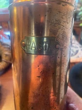 SUPER KEEN  Solid Copper Pasta Canister Container 11" Tall Vintage