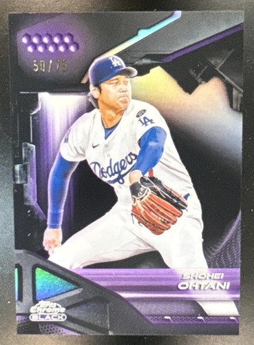 2026 Topps Chrome Black Shohei Ohtani Purple Refractor /75 #1 Dodgers