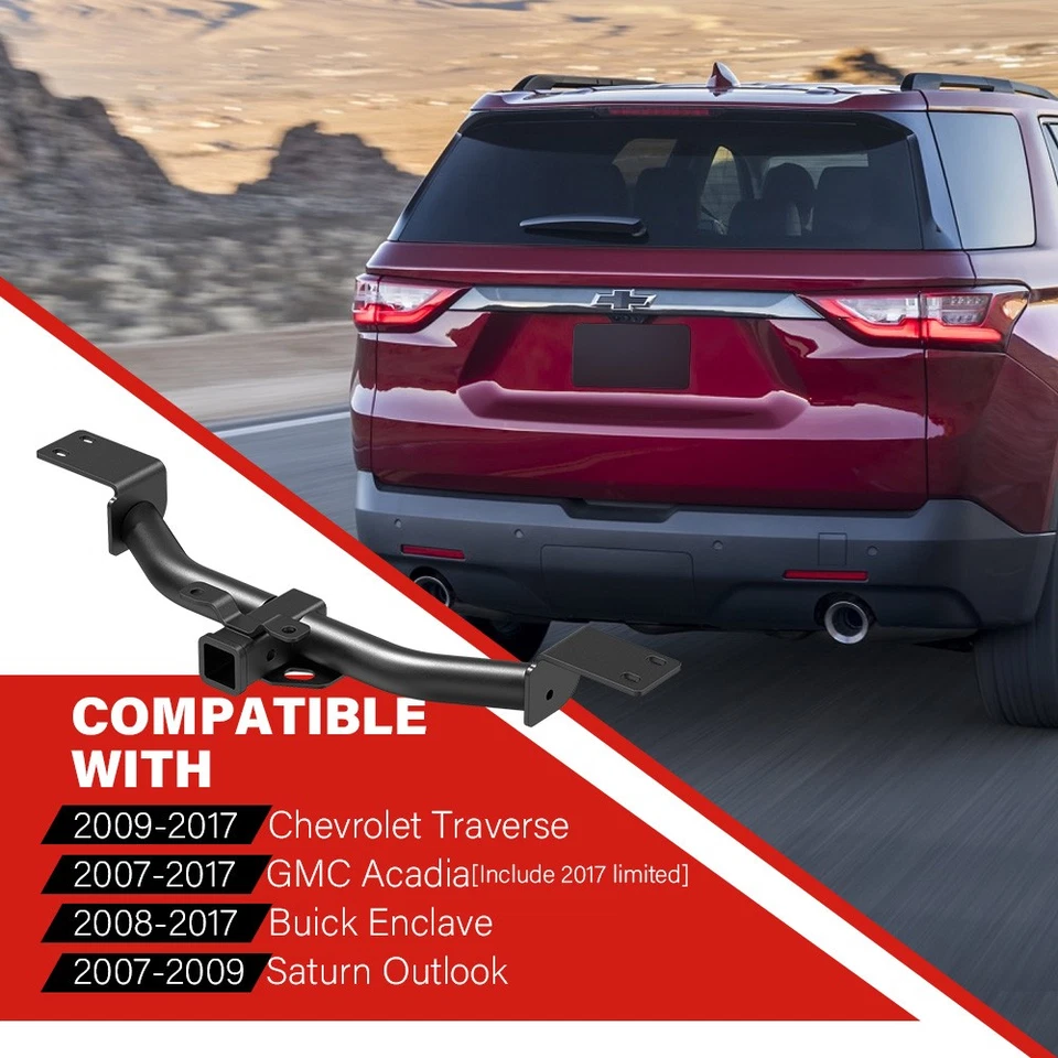 Class 3 Trailer Tow Hitch 2'' For 2007-2017 GMC Acadia [Include 2017 limited] - Image 2 of 4