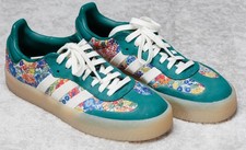 Adidas Sambae X Liberty London Collegiate Green Floral Knit Sneakers Womens 10