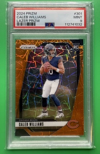 2024 Panini Prizm #301 Caleb Williams Lazer Prizm PSA 9 RC Rookie Mint Bears