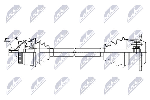 NTY Antriebswelle NPW-AU-098 FüR Audi Skoda VW-image