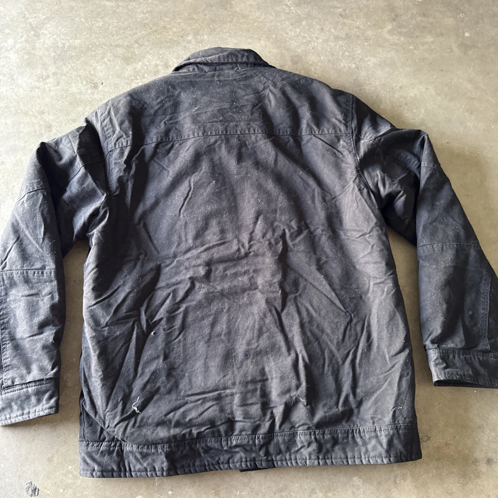 Wantdo Jacket Mens M Canvas BLACK Full Zip Faux Fur Lined Winter Warm Utility - product detail image 15