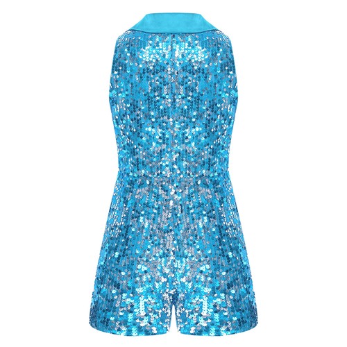 Kids Girl Jumpsuit Eye-catching Romper Fashionable Outfit Modern Sparkly Cool - Picture 33 of 80