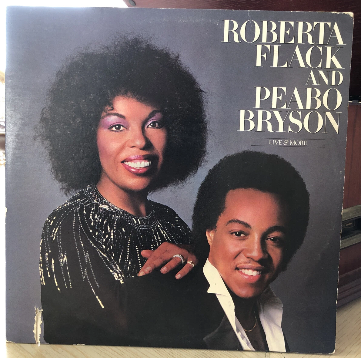 Roberta Flack and Peabo Bryson Vinyl records LP Albums promo Live & More |  eBay