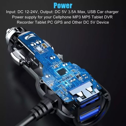 11.5ft USB Dash Cam Car Charger Cable Power Cord Supply for DVR Camera GPS - Picture 13 of 17