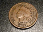 1894 Indian Head Cent VG+ #4