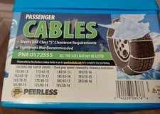 PEERLESS CHAIN COMPANY PASSENGER TRACTION CABLES PN# 0172555, NEW
