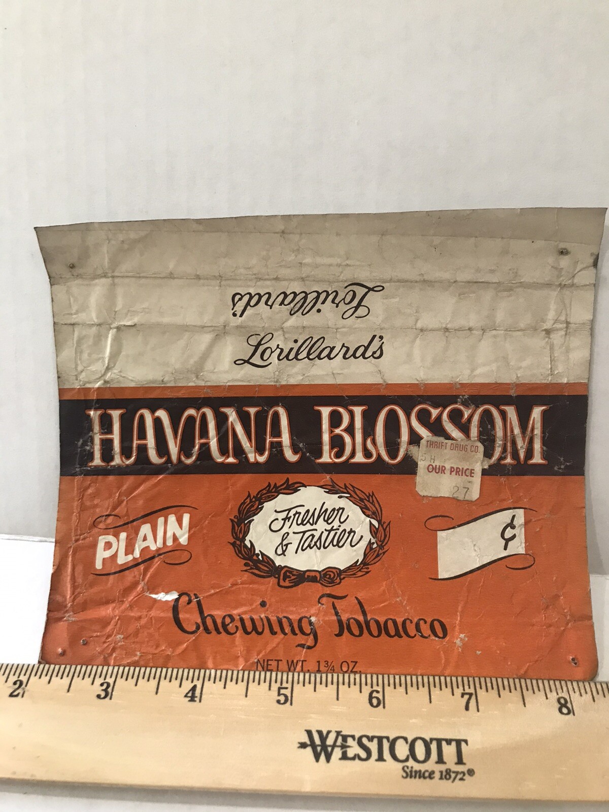 Havana Blossom plain vintage chewing tobacco pouch empty 1 3/4 oz. eBay