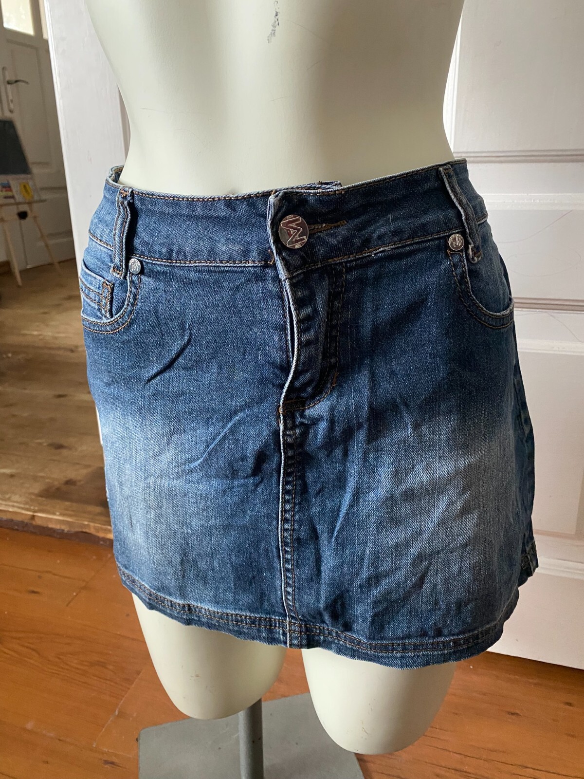 Y2K mini denim skirt MOTIVI size 12 blue dt1