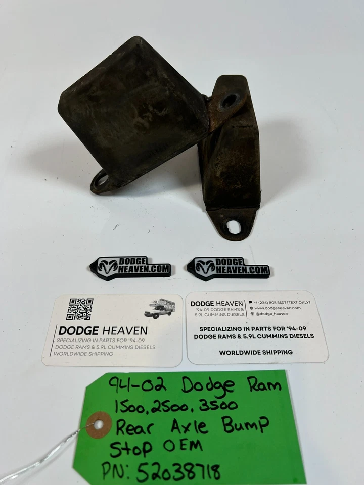 Juego de 2 topes de eje trasero Dodge Ram 1994-2002 OEM 1500 2500 3500 52038718 Foto 4 de 4