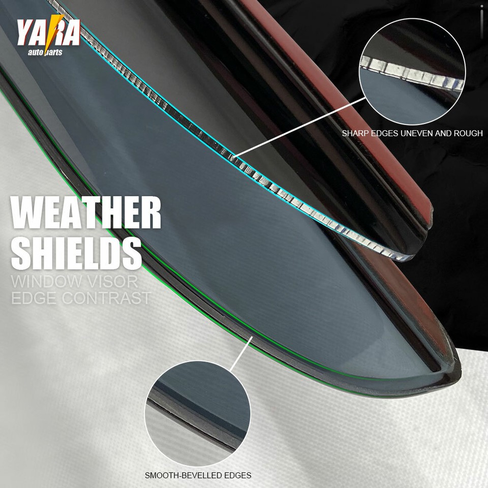 ISPEED Wind Deflectors Compatible With TOYOTA YARIS XP150 MK3 5-doors Hatchback 2011-2019 4-pc Tinted Wind Deflectors/Sun Visors/Rain Shield/Wind Shield - In Channel Type - Foto 7