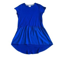 Dolan Anthropologie Royal Blue High Low Mini Dress Stretch Knit Size Medium