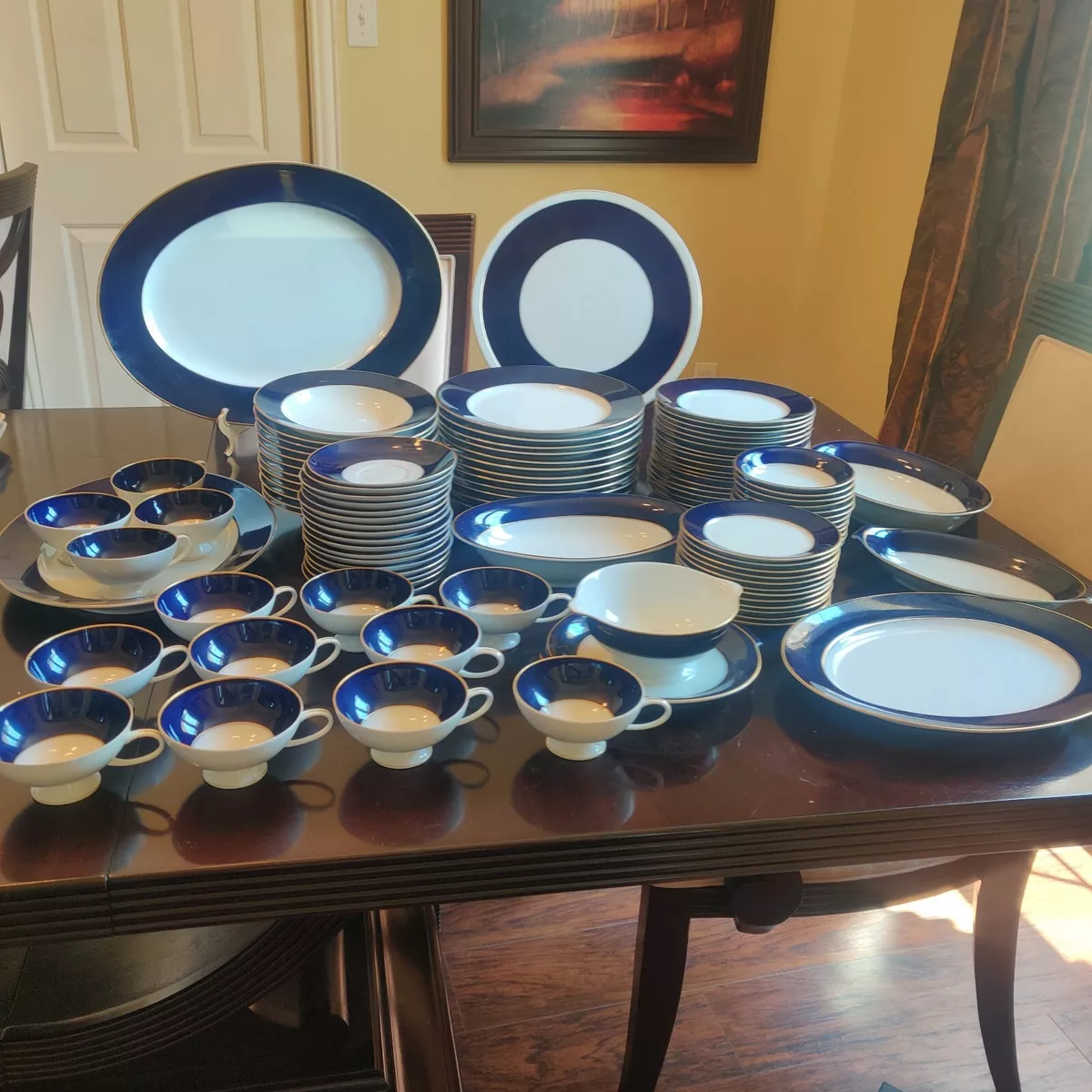 Cobalt blue dinnerware cheap