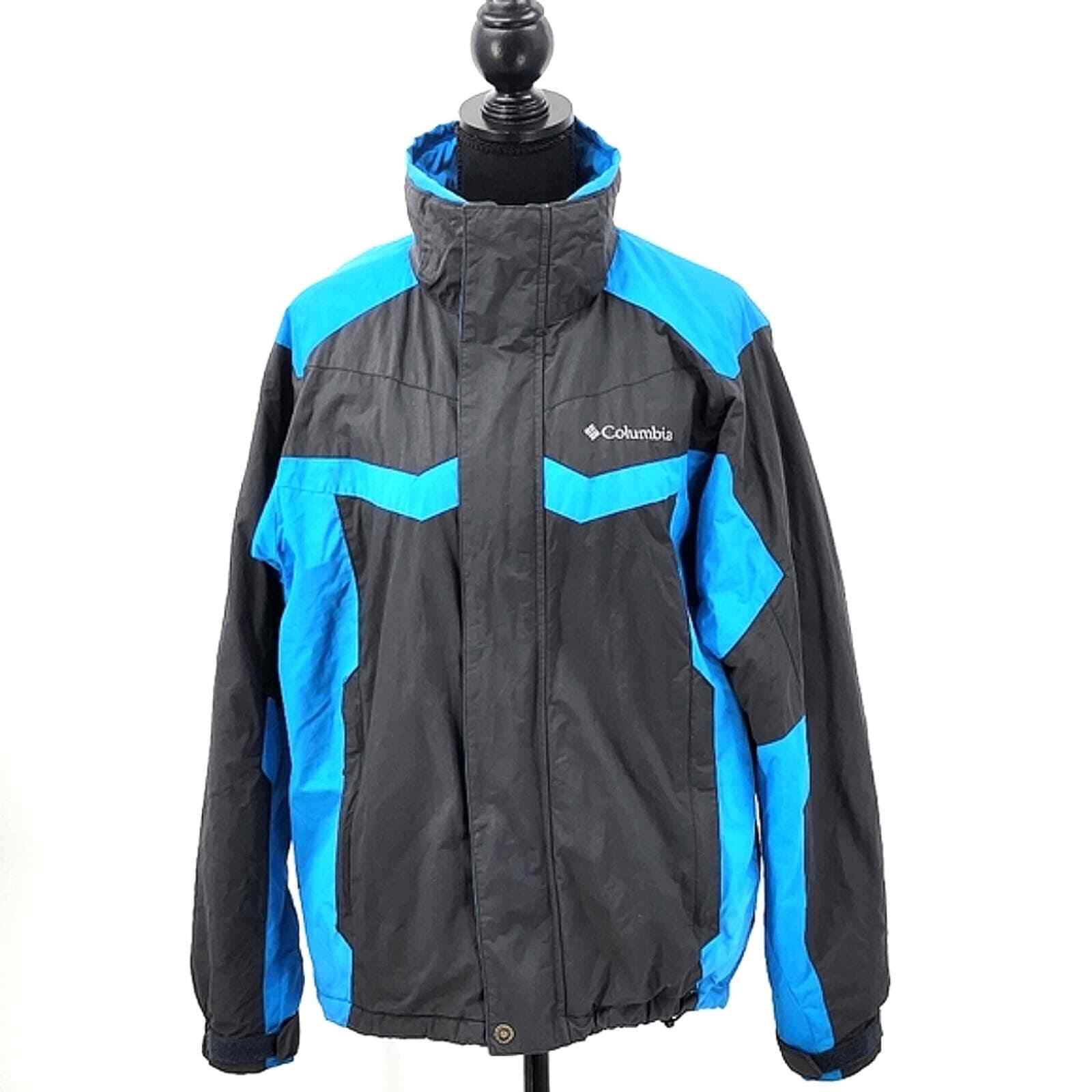 Columbia Omni-Shield Blue Black Windbreaker Jacket Small