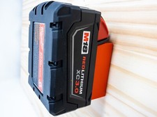 Milwaukee M18 Battery Wall Mount Holder, Hanger, Workshop Organizer
