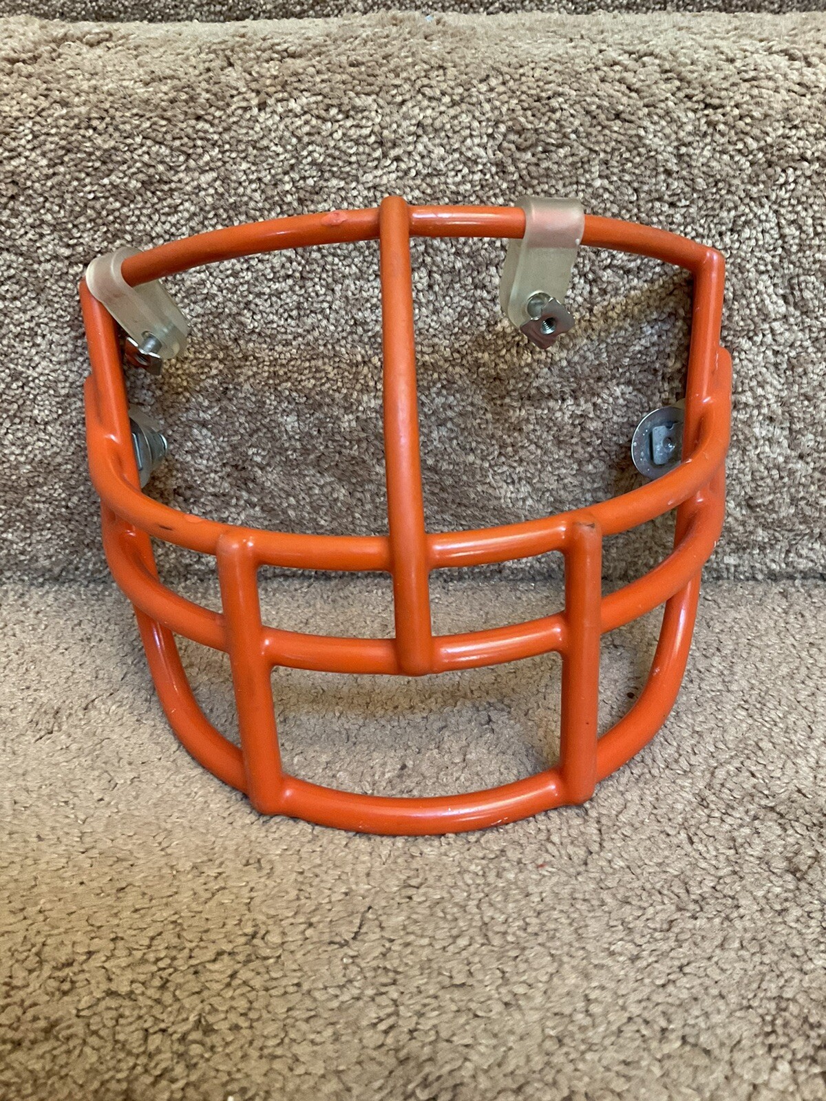 Vintage Riddell 1980s NOPO Football Helmet Lineman Orange 2Dot