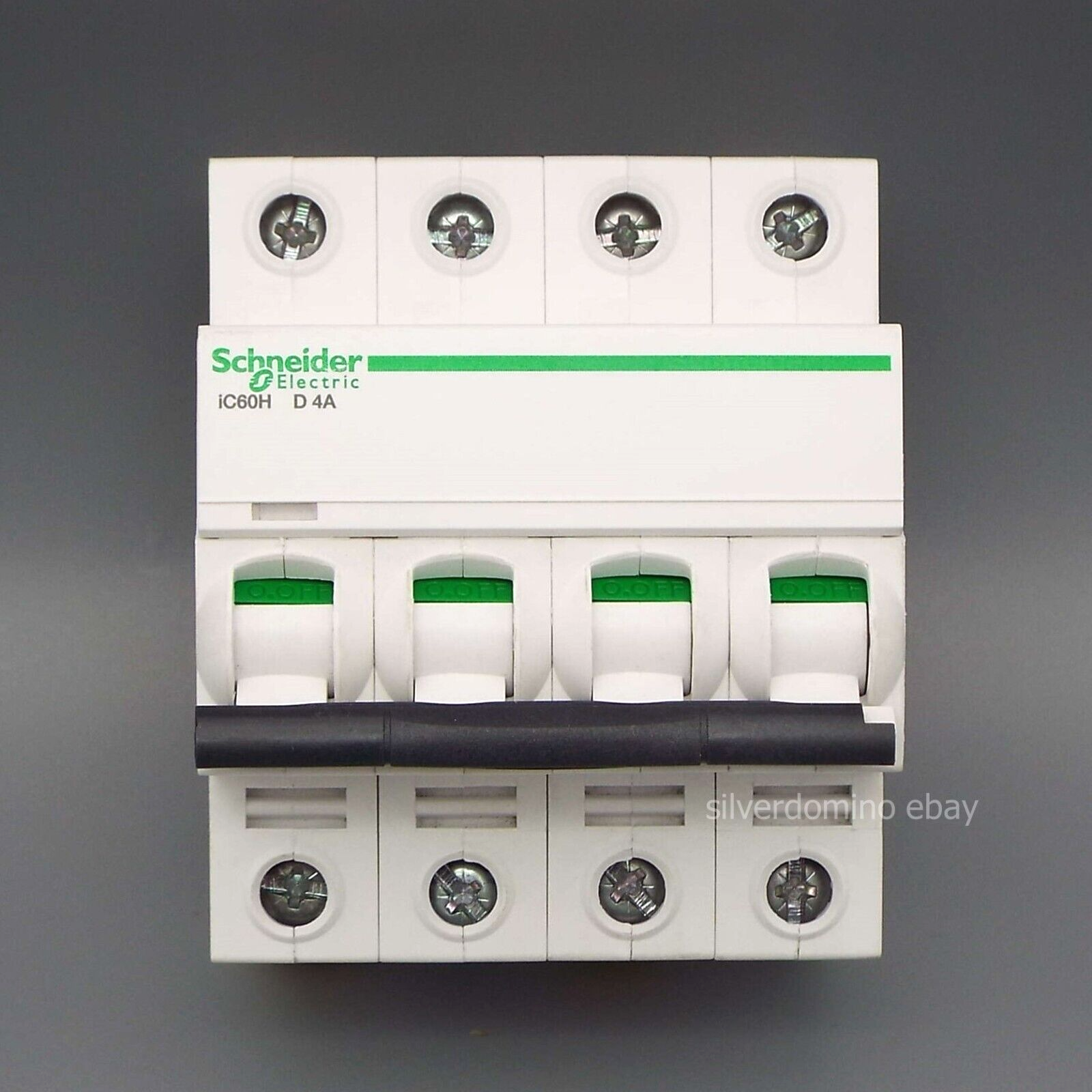 Schneider Acti9 iC60H 4 Amp 4 Pole D Curve MCB • A9F55404
