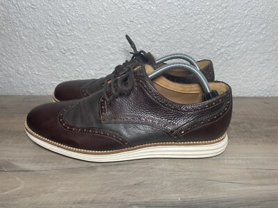 Cole Haan Original Grand Shortwing Men’s Size 10.5 Shoes Black Grey Red Oxford Cole Haan Original Grand Shortwing Oxford Mens Shoes Size  main image 2