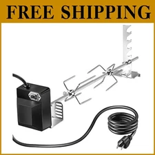 Stainless Steel Automatic BBQ Rotisserie Kit with 4W Motor – Ideal for Grilling