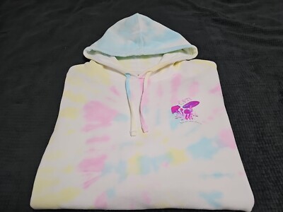 Anti Social Social Club NEW Pastel Tie-Dye Magic Mushrooms Hoodie  Sweatshirt LG