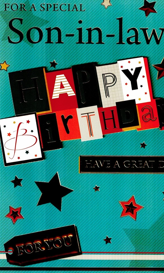 REGAL PUBLISHING To A Special Son in law Birthday Card - 9 x 6 inches