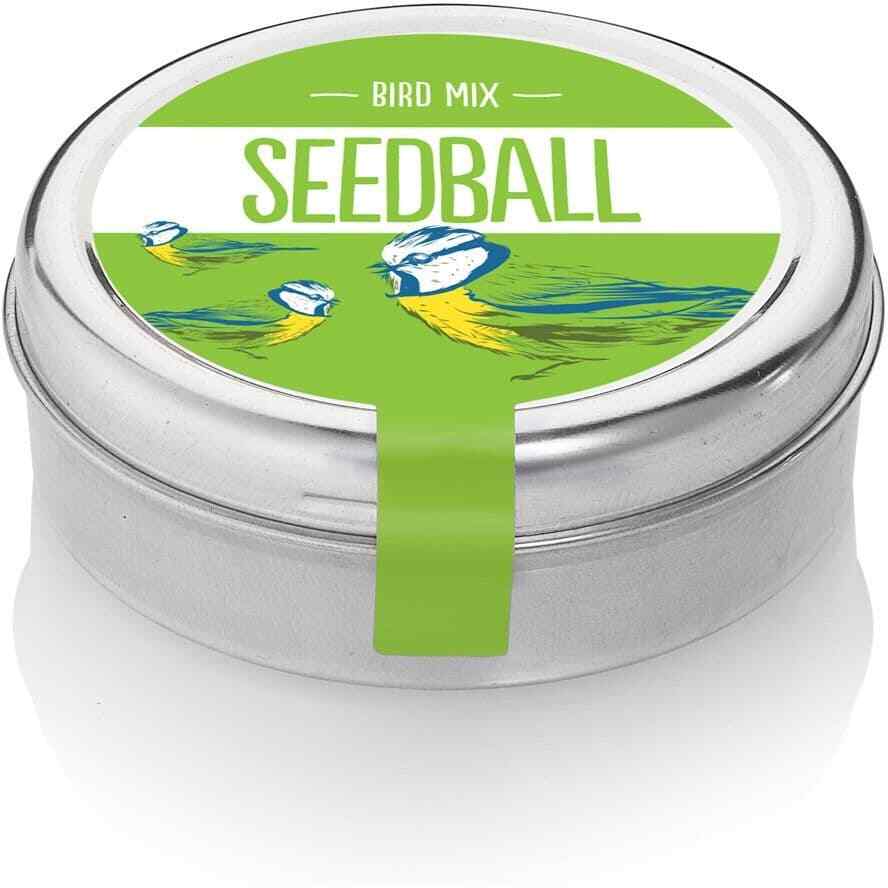 Seedball Bird Mix Seed Bombs (British Wild Flower Tin)  - Sow Spring Autumn