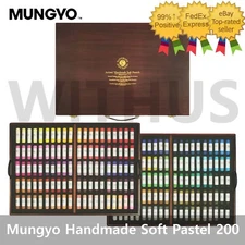 Mungyo Gallery Artists' Handmade Soft Pastel Wood Box of 200 Colors MPHM-200W_
