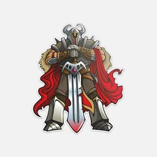 Knight And Sword Crusader Vinyl Sticker Decal