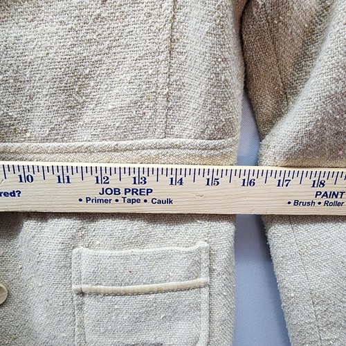 Old Navy Jacket Womans SMALL Khaki Wool Blend Blazer Pockets Lined Fall Office - Picture 10 of 12