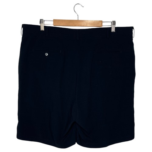 Nike Golf Shorts Mens 42 Pleated Front Chino Athletic Classic Casual Navy Blue - Picture 2 of 13