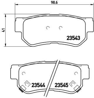 Bremsbelag-Set, Scheibenbremse BREMBO P30014