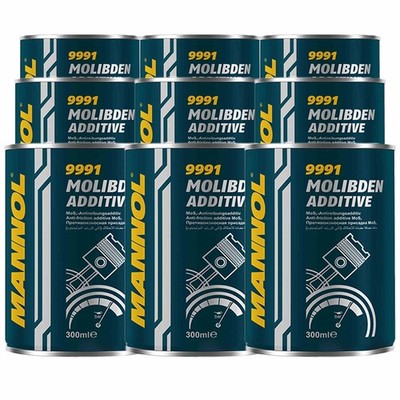 9x 300ml MANNOL Molibden Additive 9991 Motorölzusatz Anti-Reibung MOS2 Öladditiv