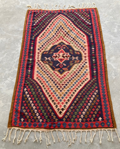 Vintage Traditional Handmade Beautiful Turkish Kilim Floor Rug Carpet 167x105 cm