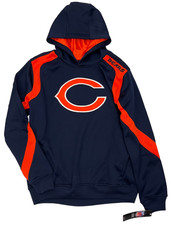 Chicago Bears NEW NWT NFL Hoodie Sweatshirt Blue Orange Boys M 10 12