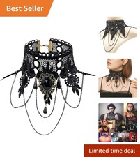 Luxury Victorian Black Lace Choker Necklace - Vintage Style for Every Day